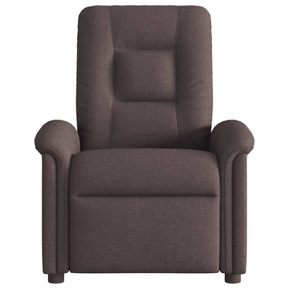 vidaXL Fauteuil de massage électrique marron foncé en tissu