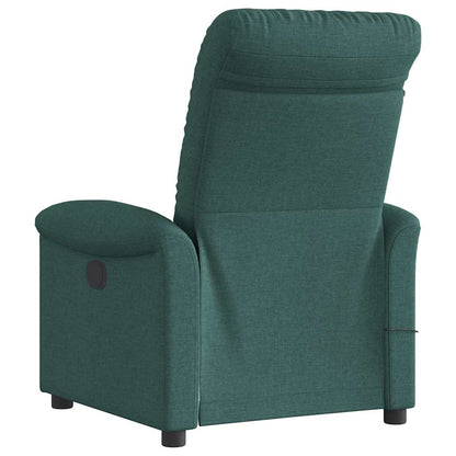 vidaXL Massagesessel Elektrisch Dunkelgrün Stoff