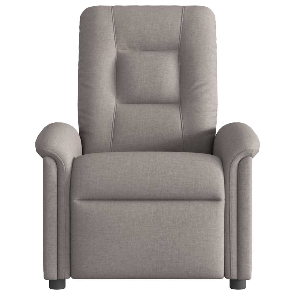 vidaXL Fauteuil de massage électrique en tissu taupe