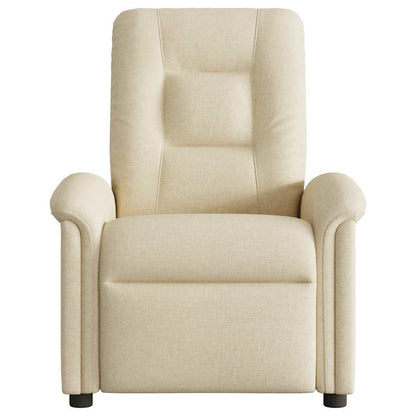 vidaXL Fauteuil de massage électrique Crème Tissu