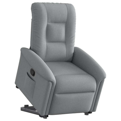 Fauteuil releveur inclinable gris clair en tissu vidaXL