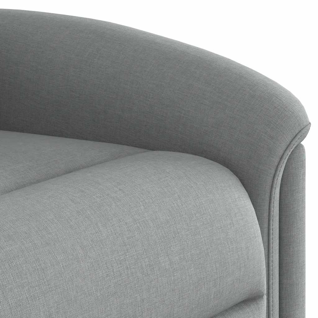 Fauteuil releveur inclinable gris clair en tissu vidaXL