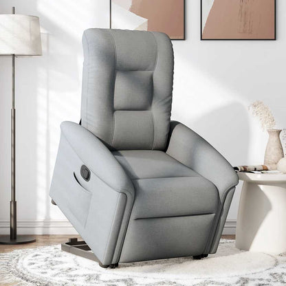 Fauteuil releveur inclinable gris clair en tissu vidaXL