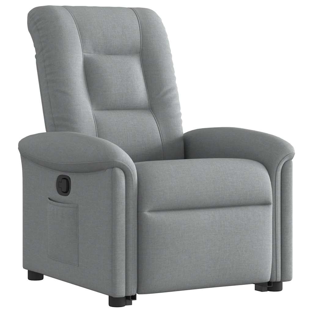 Fauteuil releveur inclinable gris clair en tissu vidaXL