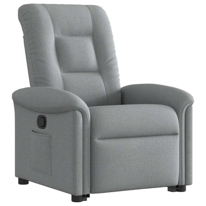 Fauteuil releveur inclinable gris clair en tissu vidaXL