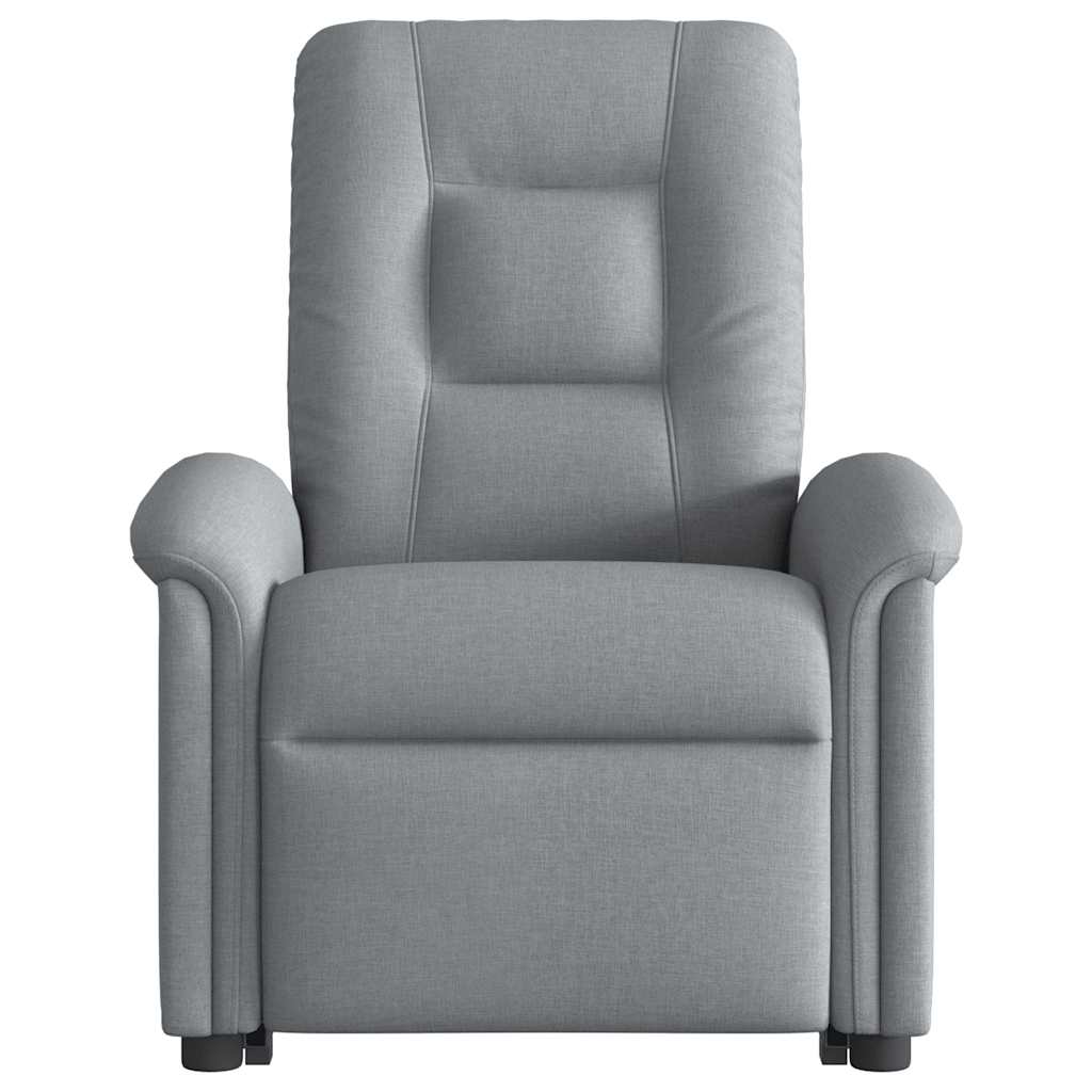 Fauteuil releveur inclinable gris clair en tissu vidaXL