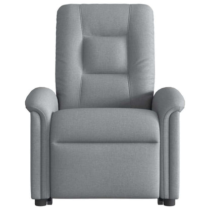 Fauteuil releveur inclinable gris clair en tissu vidaXL