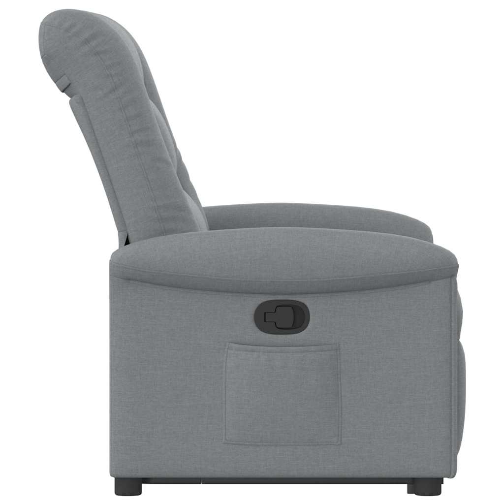 Fauteuil releveur inclinable gris clair en tissu vidaXL