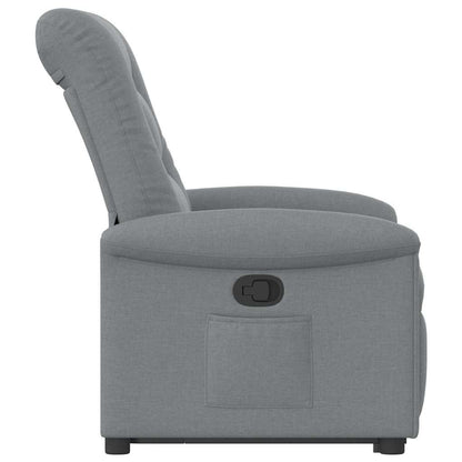 Fauteuil releveur inclinable gris clair en tissu vidaXL