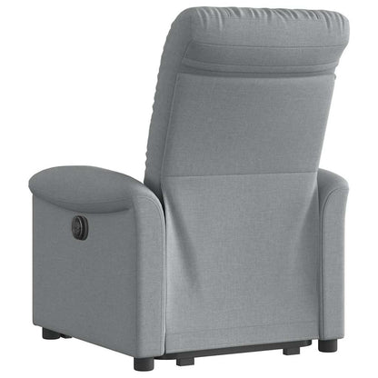 Fauteuil releveur inclinable gris clair en tissu vidaXL
