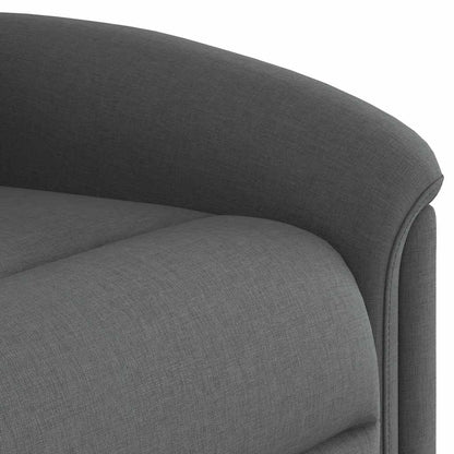vidaXL Fauteuil relax releveur en tissu gris foncé