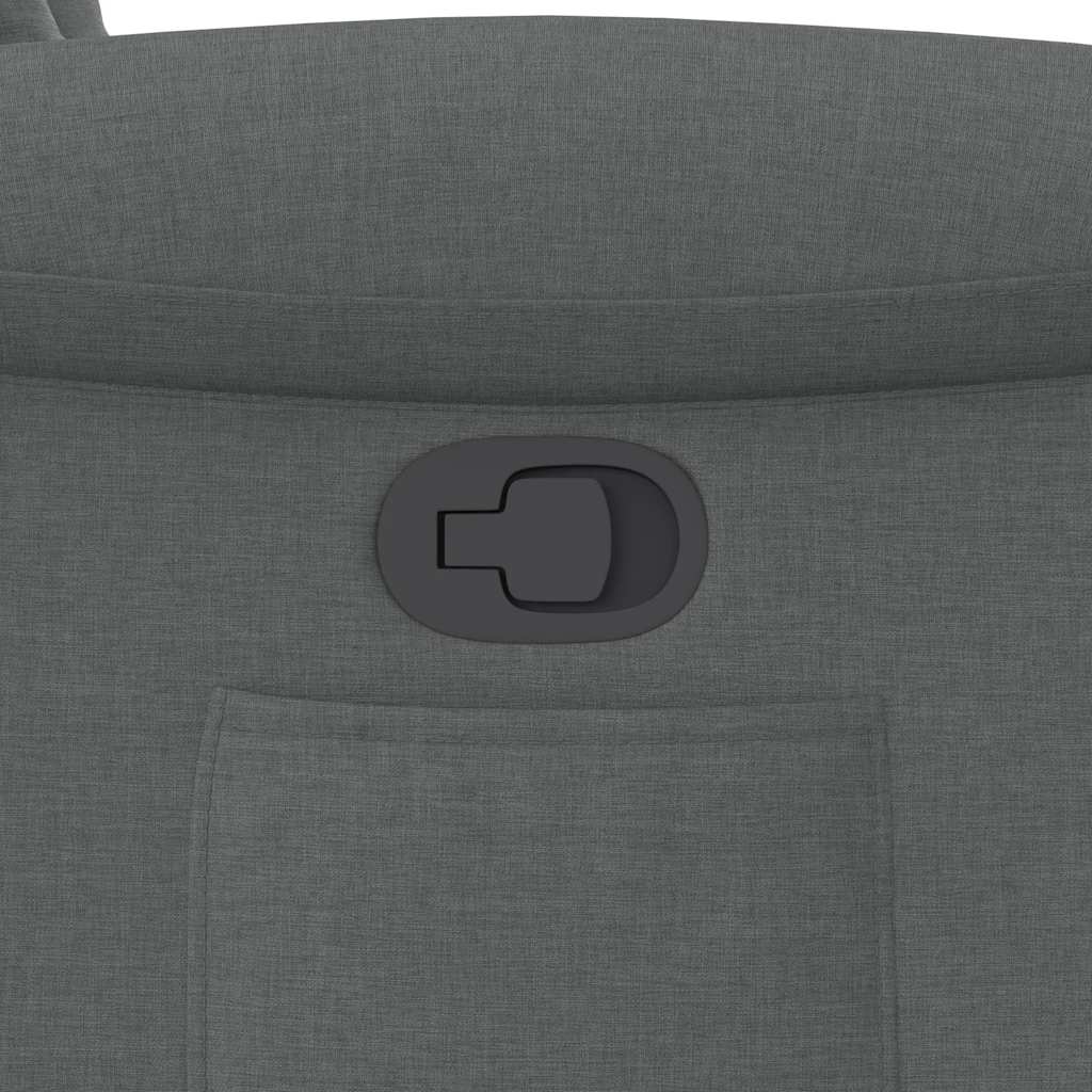 vidaXL Fauteuil relax releveur en tissu gris foncé