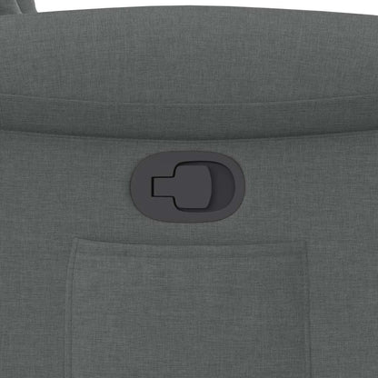 vidaXL Fauteuil relax releveur en tissu gris foncé