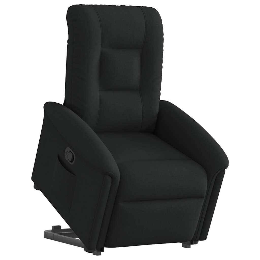 Fauteuil releveur vidaXL noir en tissu