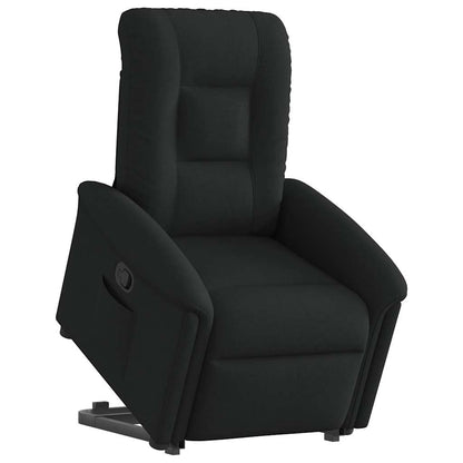 Fauteuil releveur vidaXL noir en tissu