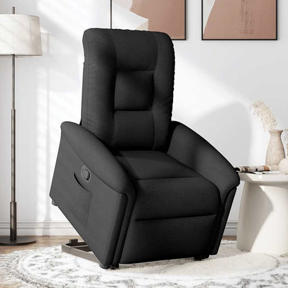 Fauteuil releveur vidaXL noir en tissu
