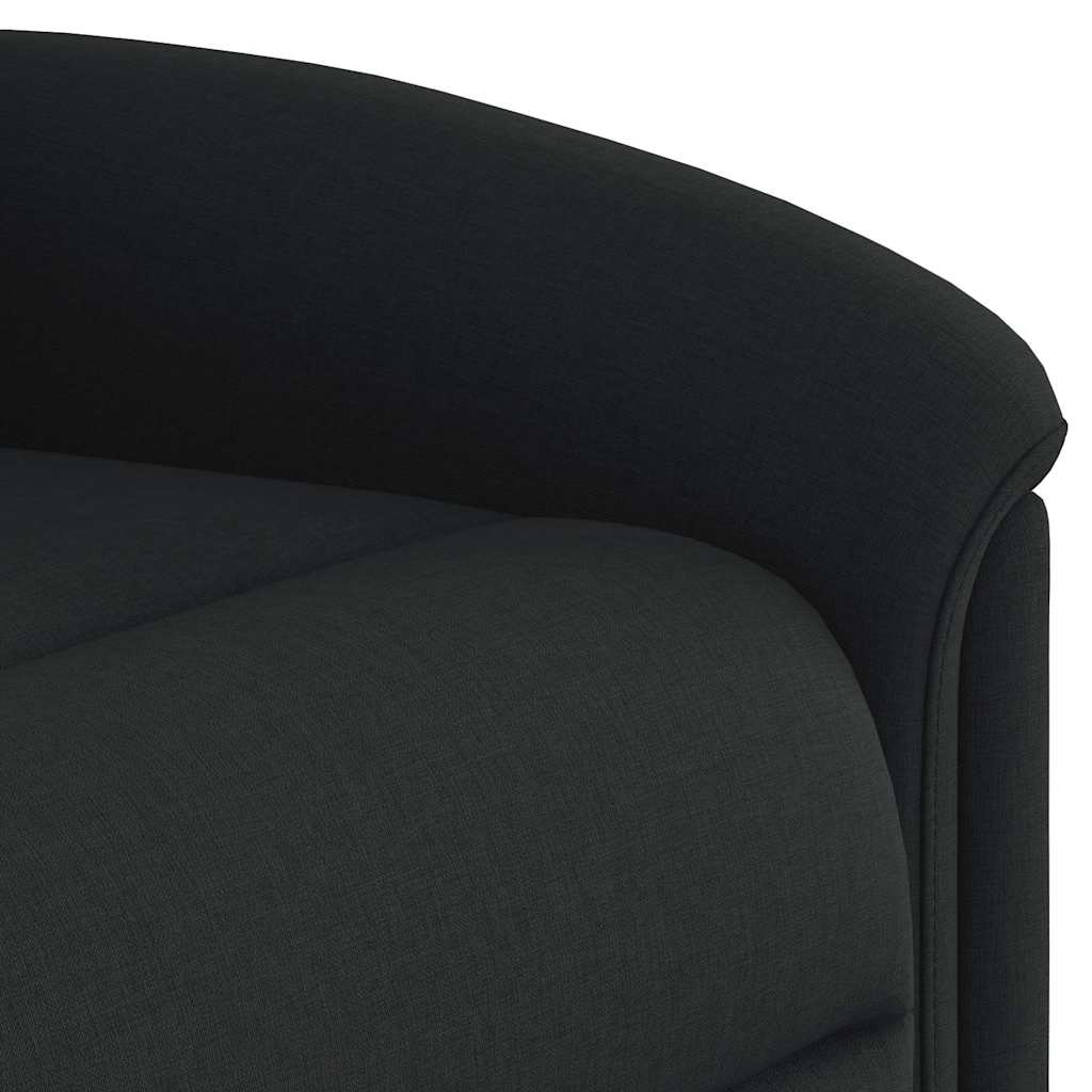 Fauteuil releveur vidaXL noir en tissu