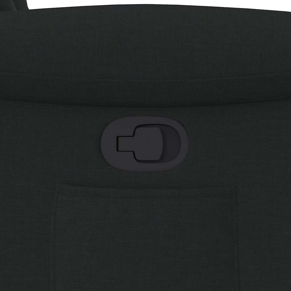 Fauteuil releveur vidaXL noir en tissu