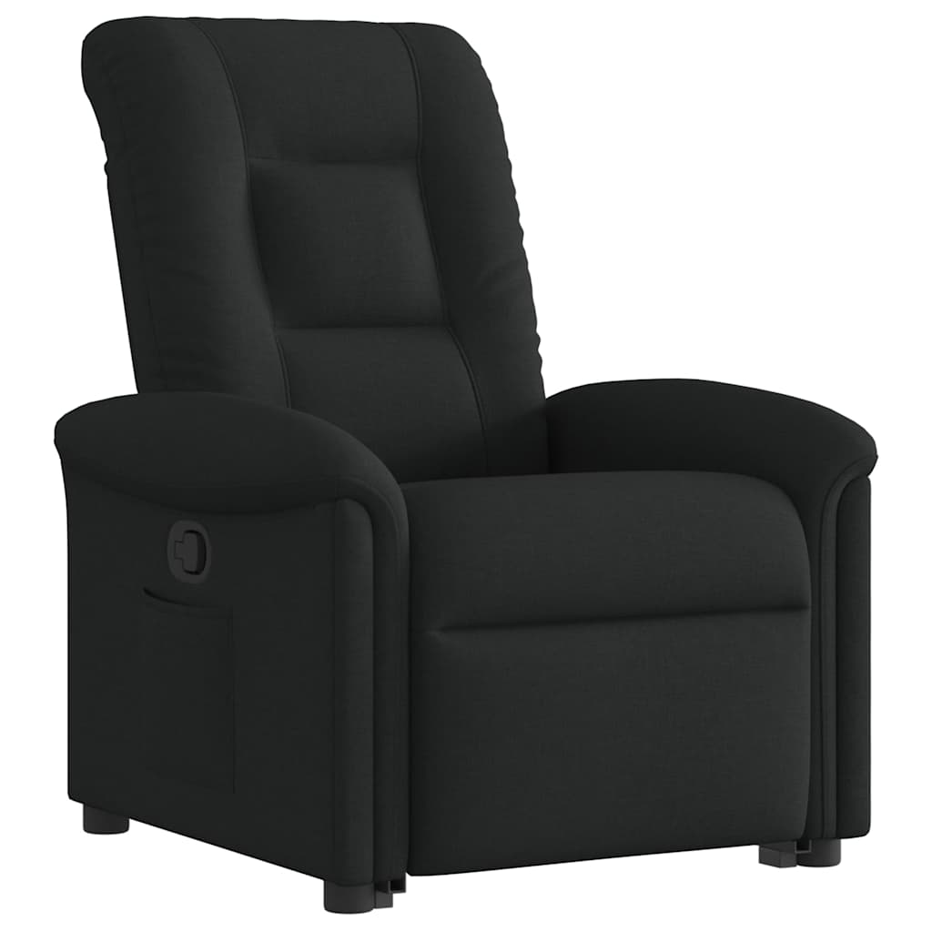 Fauteuil releveur vidaXL noir en tissu