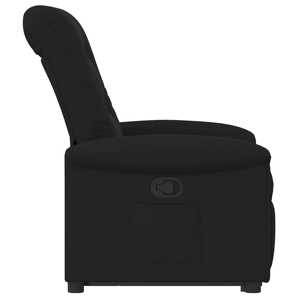 Fauteuil releveur vidaXL noir en tissu