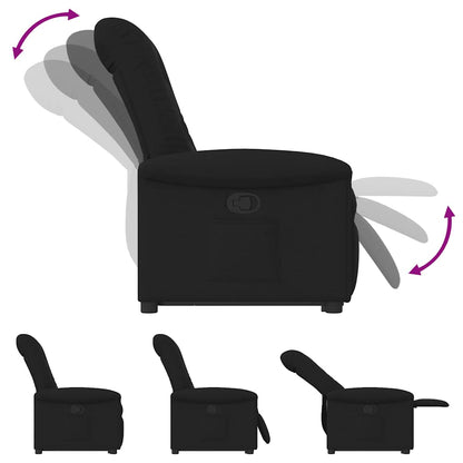 Fauteuil releveur vidaXL noir en tissu