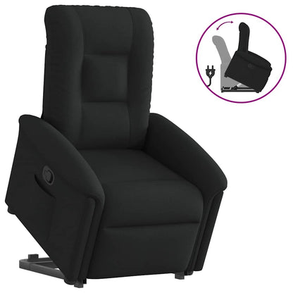 Fauteuil releveur vidaXL noir en tissu
