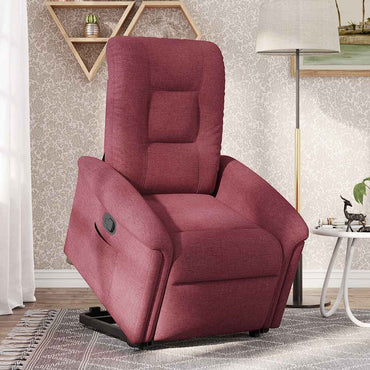 vidaXL Fauteuil relax avec fonction releveur Tissu rouge bordeaux