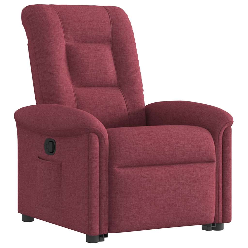 vidaXL Fauteuil relax avec fonction releveur Tissu rouge bordeaux