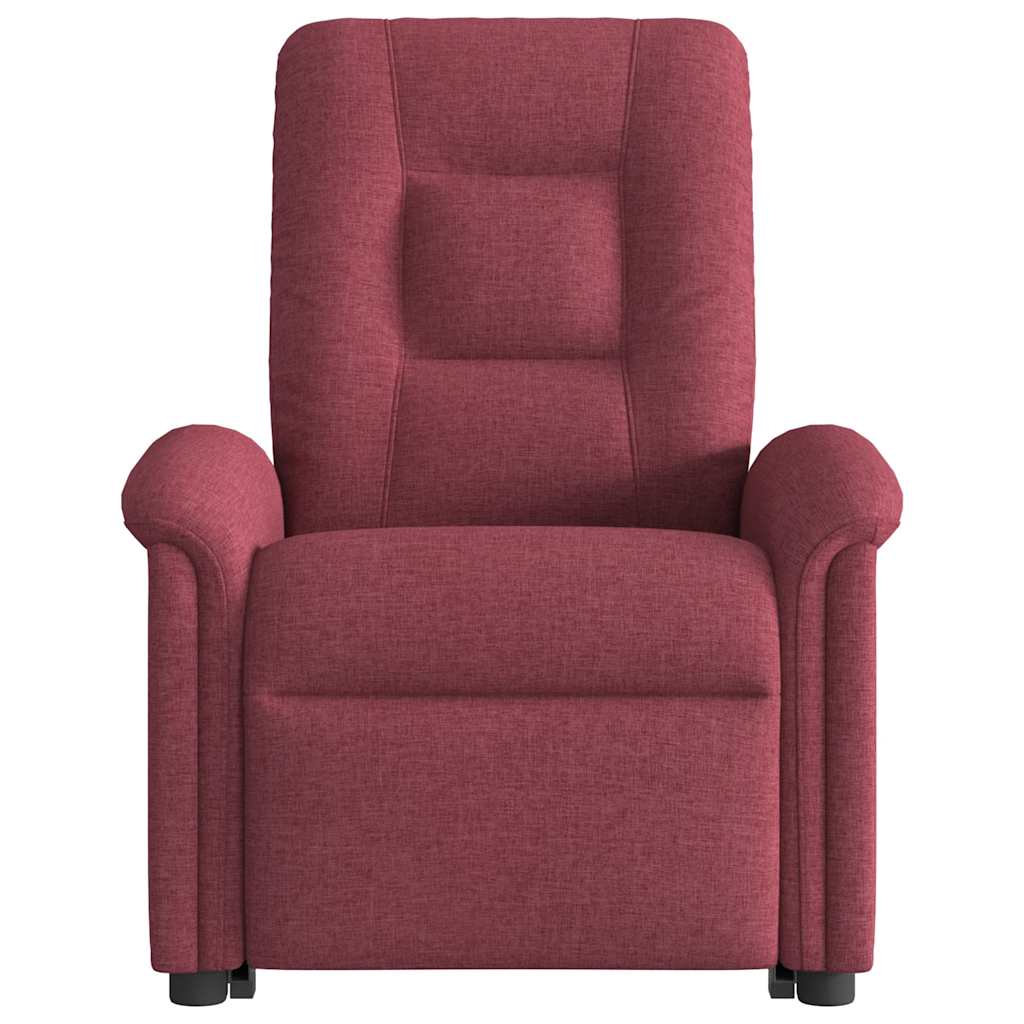 vidaXL Fauteuil relax avec fonction releveur Tissu rouge bordeaux