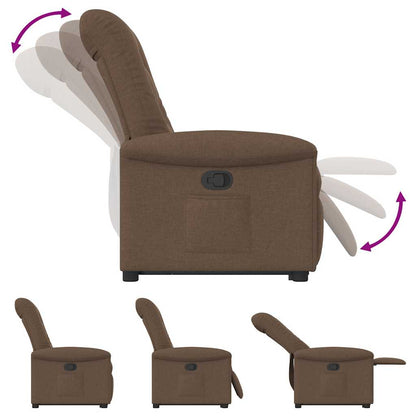 vidaXL Relaxsessel mit Aufstehhilfe Braun Stoff
