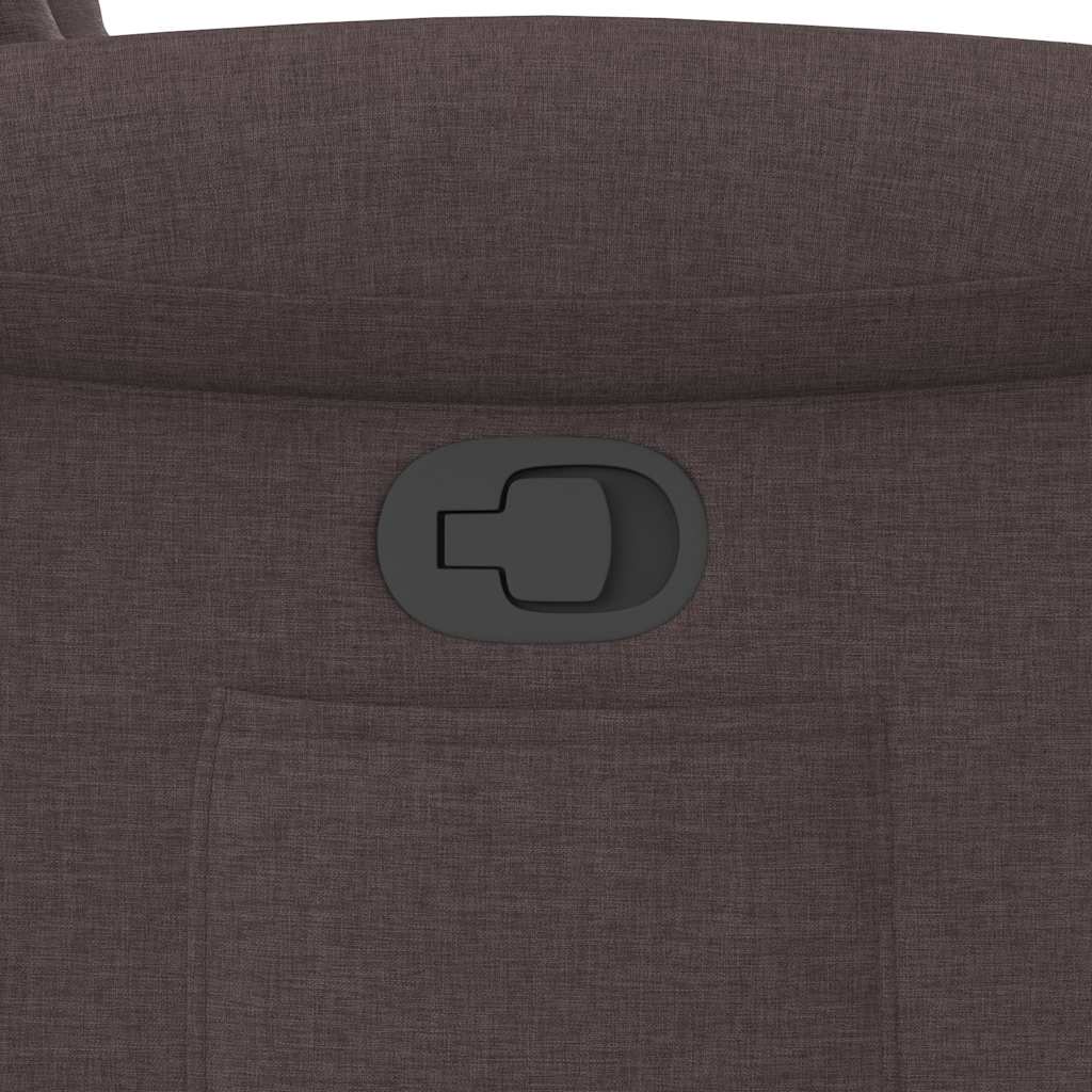 vidaXL Fauteuil inclinable avec fonction releveur Tissu Marron foncé
