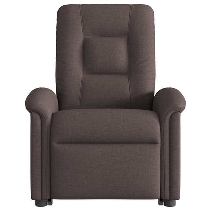 vidaXL Fauteuil inclinable avec fonction releveur Tissu Marron foncé