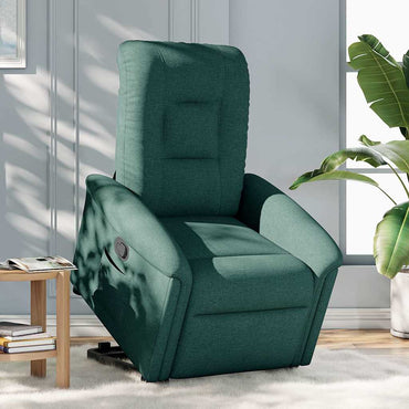 vidaXL Fauteuil relax releveur vert foncé tissu