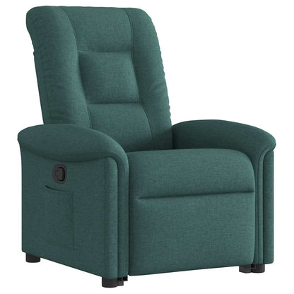 vidaXL Fauteuil relax releveur vert foncé tissu