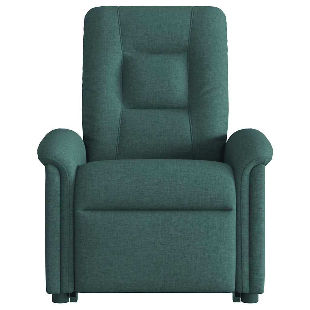 vidaXL Fauteuil relax releveur vert foncé tissu