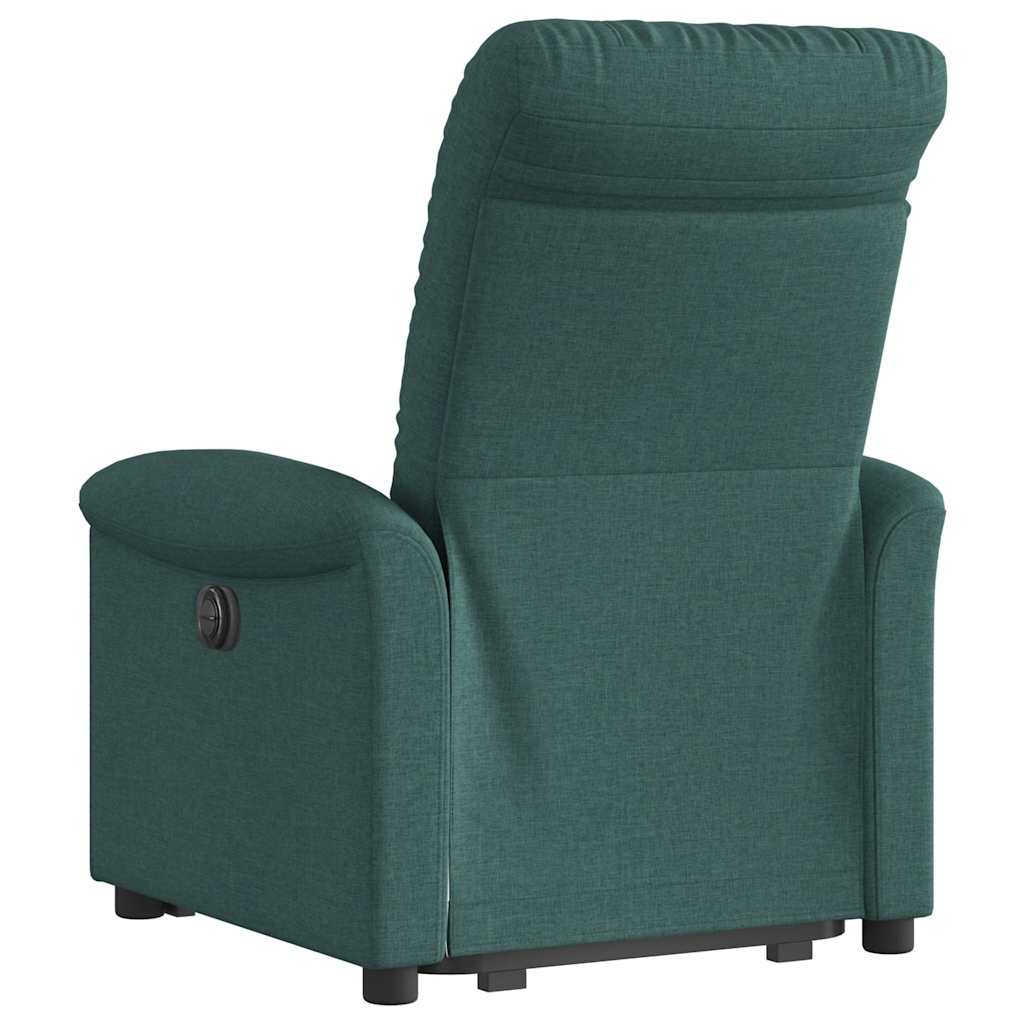 vidaXL Fauteuil relax releveur vert foncé tissu