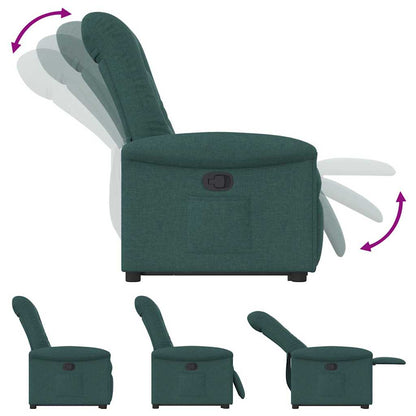 vidaXL Fauteuil relax releveur vert foncé tissu
