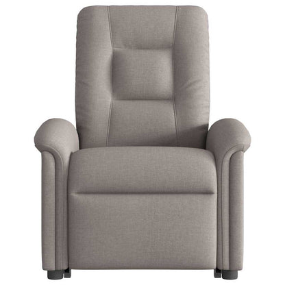 vidaXL Fauteuil releveur taupe en tissu