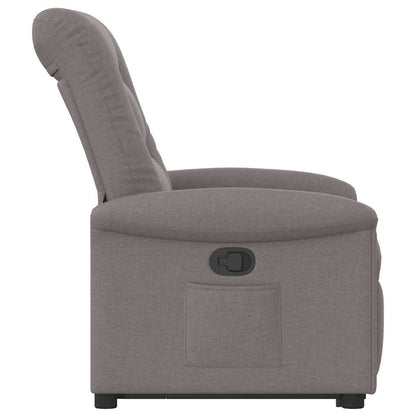 vidaXL Fauteuil releveur taupe en tissu