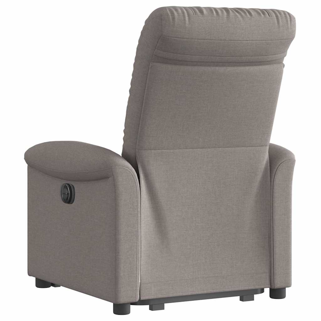 vidaXL Fauteuil releveur taupe en tissu