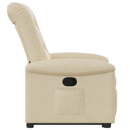 vidaXL Fauteuil relax électrique crème en tissu