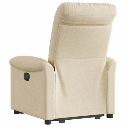 vidaXL Fauteuil relax électrique crème en tissu