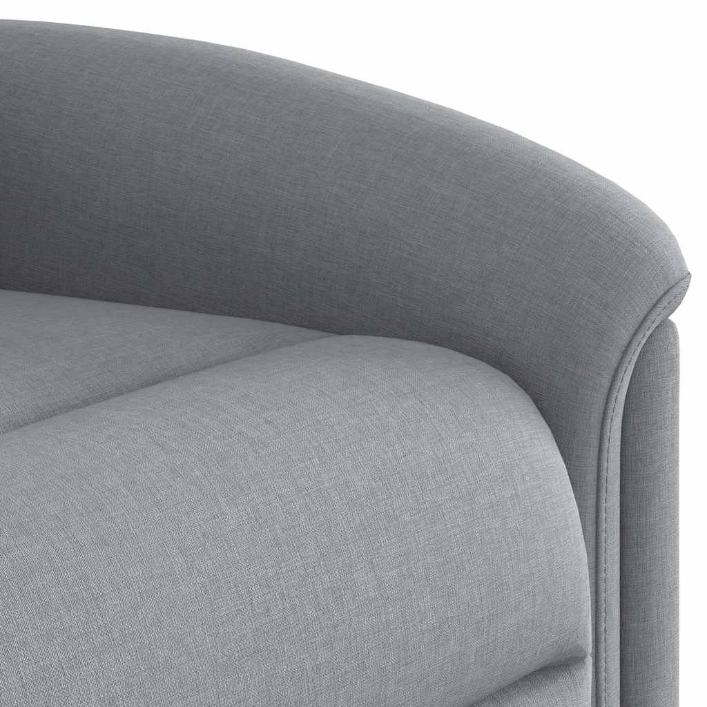 vidaXL Fauteuil de massage releveur gris clair en tissu