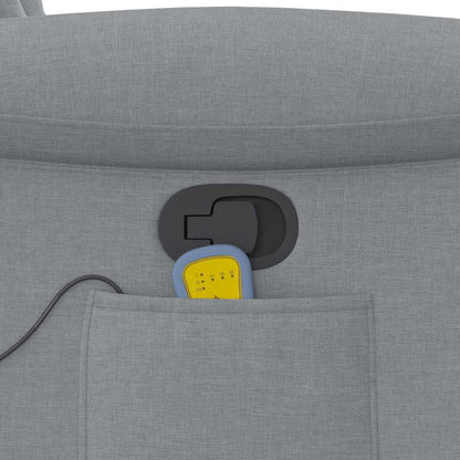 vidaXL Fauteuil de massage releveur gris clair en tissu
