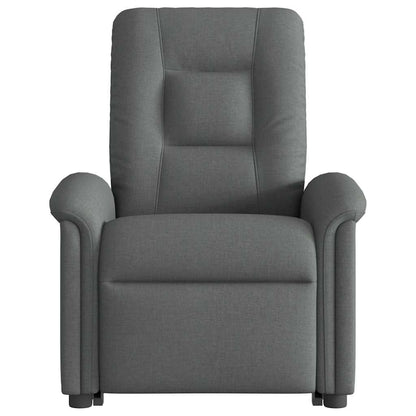 vidaXL Fauteuil de massage releveur gris foncé en tissu