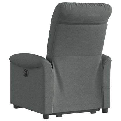 vidaXL Fauteuil de massage releveur gris foncé en tissu