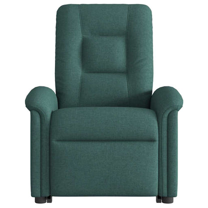 vidaXL Fauteuil de massage releveur Vert foncé Tissu