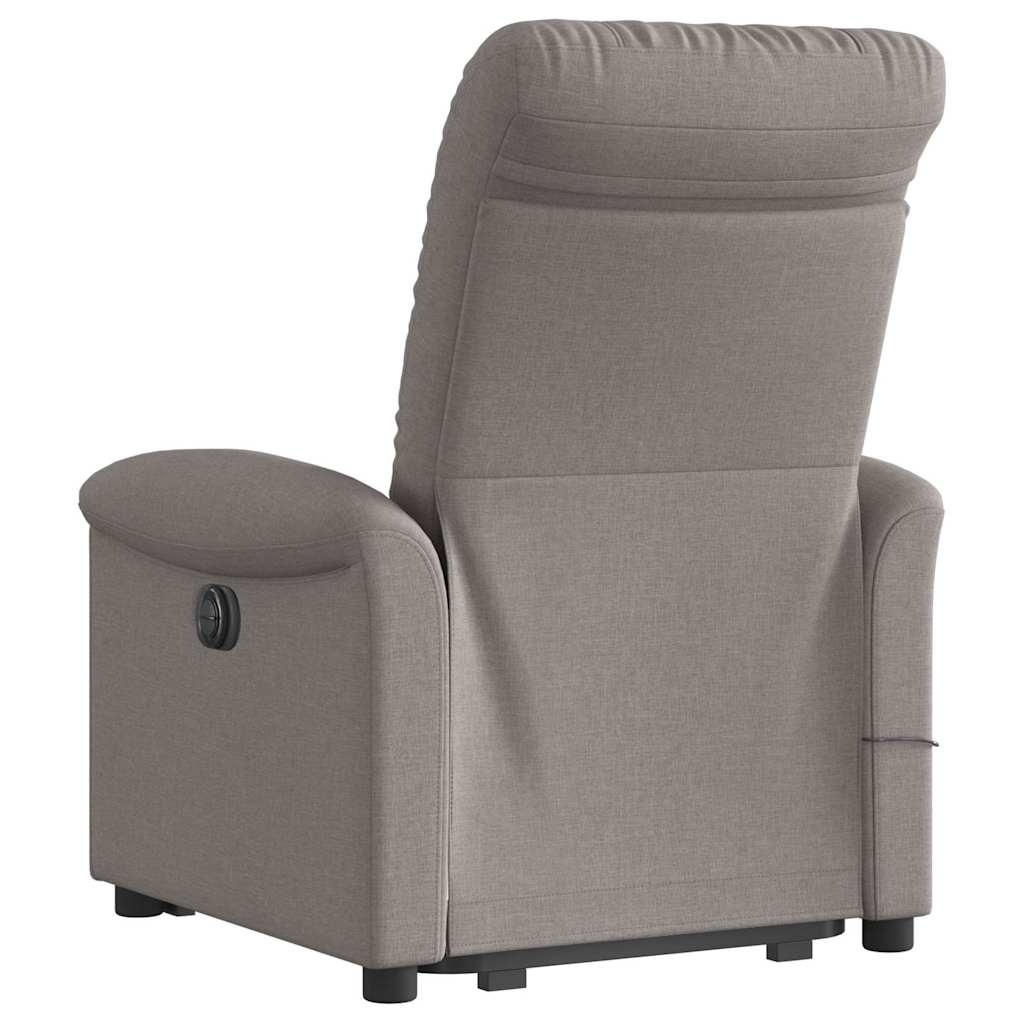 Fauteuil de massage releveur taupe en tissu vidaXL