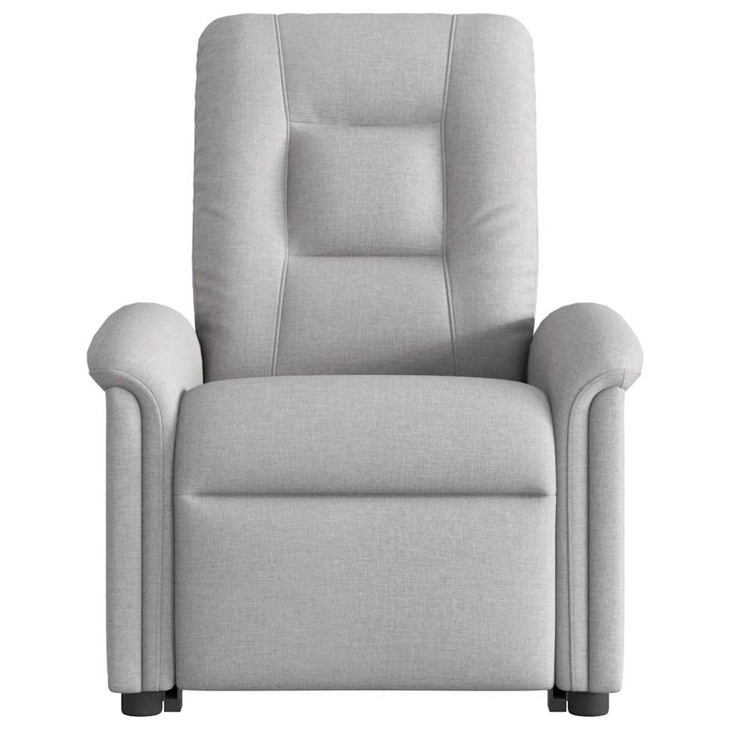 vidaXL Fauteuil de massage inclinable avec fonction de levage Gris nuage Tissu