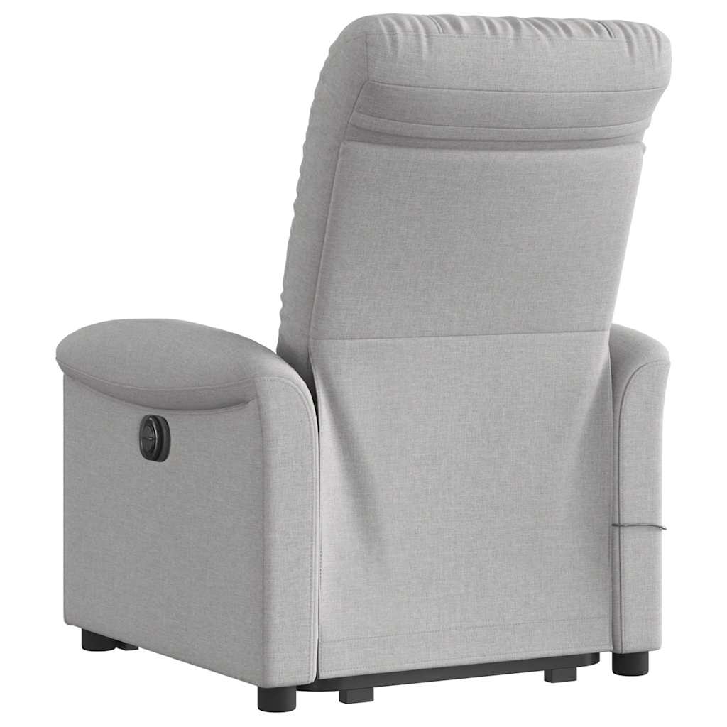 vidaXL Fauteuil de massage inclinable avec fonction de levage Gris nuage Tissu